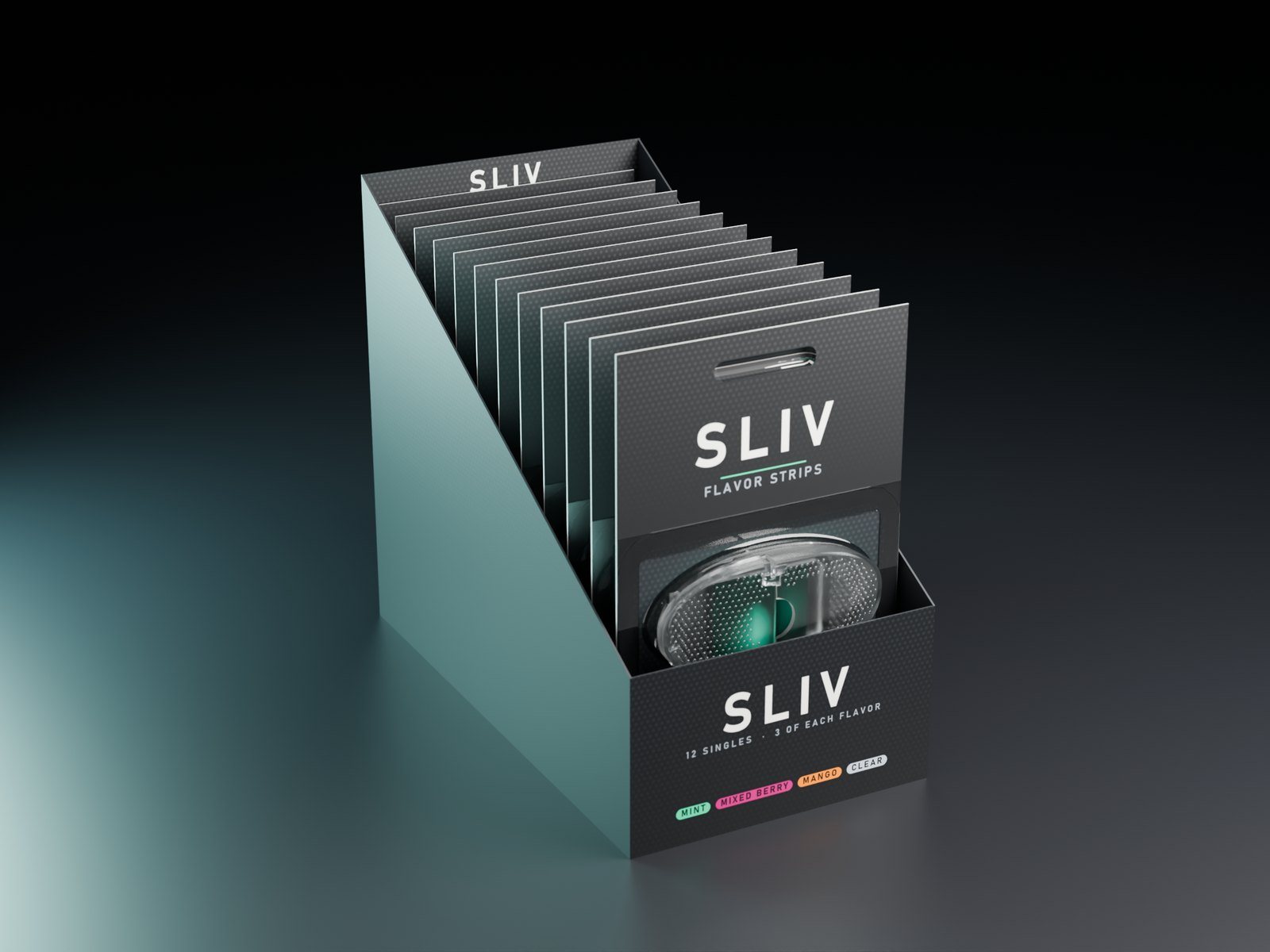 Twelve-count SLIV counter caddy, torn open