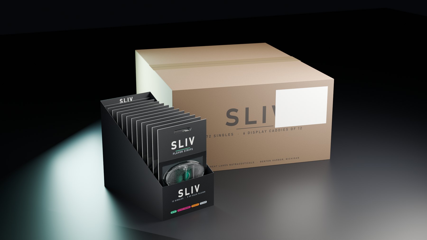 SLIV master case with an open caddy