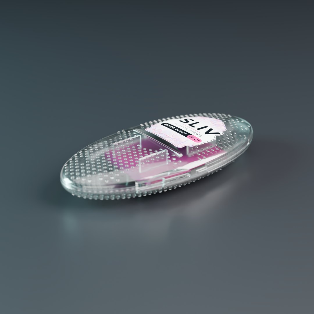 SLIV Mixed Berry case, clear stone with mixed berry strips inside