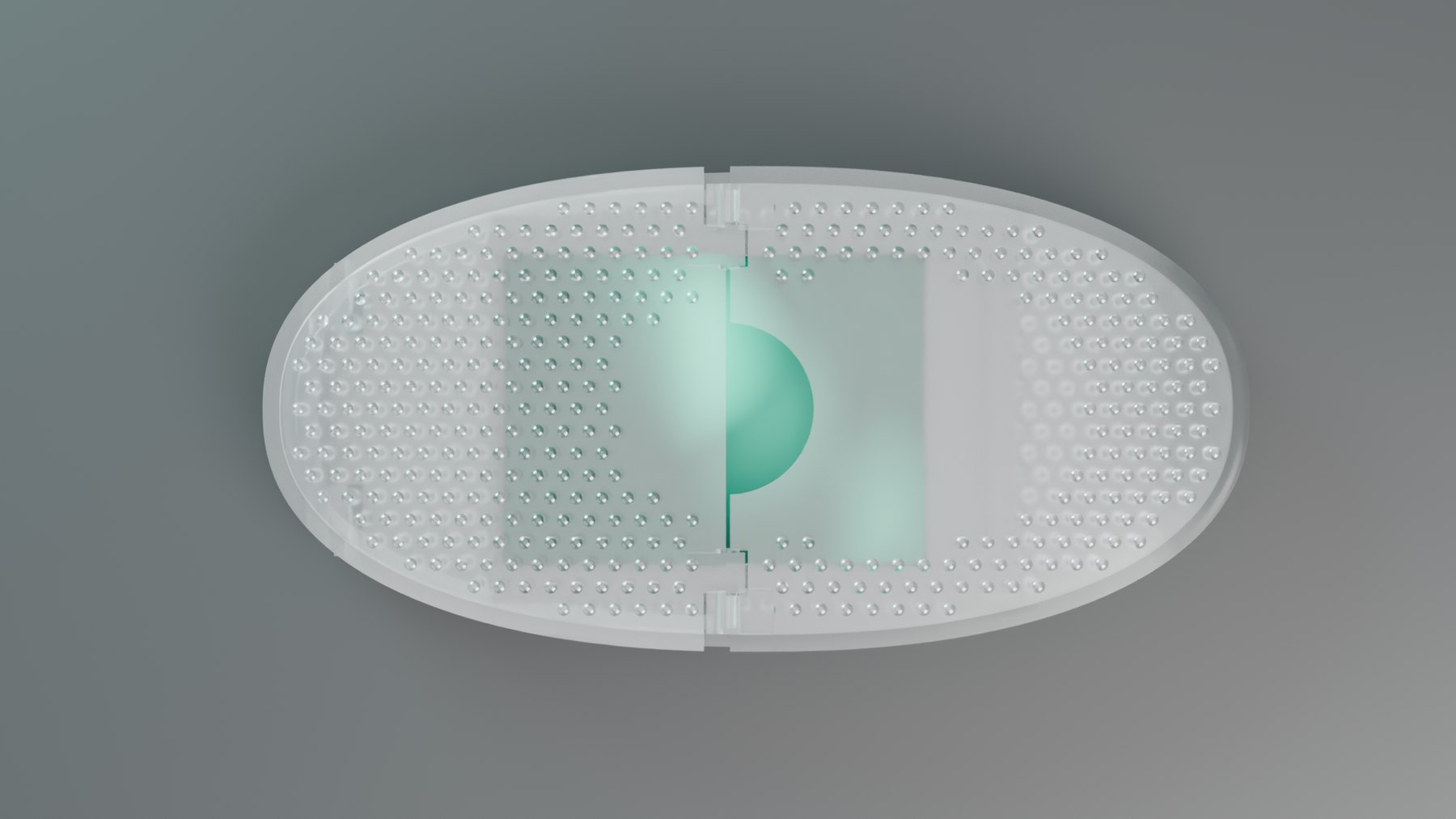 SLIV case from above showing the dome texture